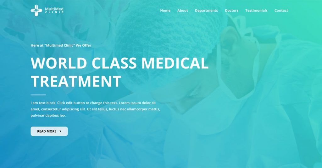 medical website design demo